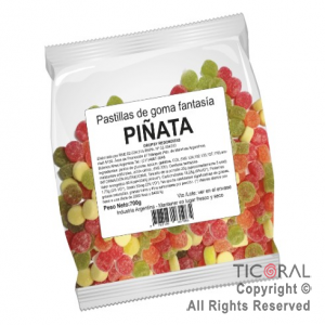 GOMAS PI�ATA REDONDITAS 8 X 700GR x 1
