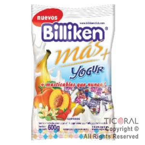 CARAMELOS MASTICABLES BILLIKEN YOGURT X 600 GR