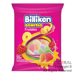 GOMAS BILLIKEN FRUTAL 12 SOBRES X 30 GR x 1