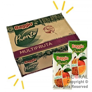 JUGO BAGGIO PRONTO X125ml MULTIFRUTA x 18