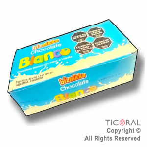 CHOCOLATE BIZNIKKE BLANCO 9 GR X 32 UNIDADES