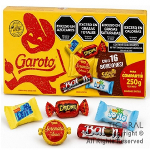 BOMBON SURTIDO GAROTO 250 GRS X 1