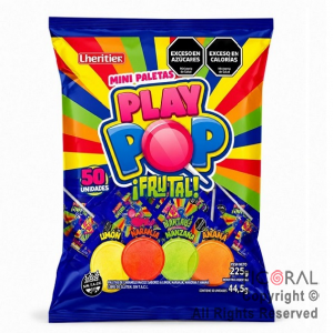 CHUPETIN PLAY POP MINI PALETAS FRUTAL X 50 UNIDADES