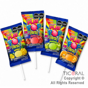 CHUPETIN PLAY POP MINI PALETAS FRUTAL X 50 UNIDADES