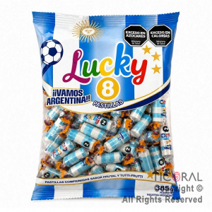 PASTILLAS LUCKY 8 ARGENTINA APROX 100 UNIDADES x 385 GR