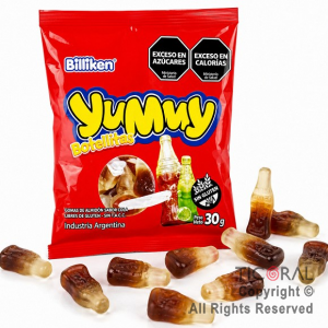 GOMAS YUMMY BOTELLITA 12 SOBRES X 30 GR