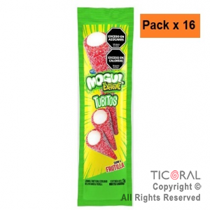 MOGUL EXTREME TUBITOS FRUTILLA 16 X 15 GR x 1