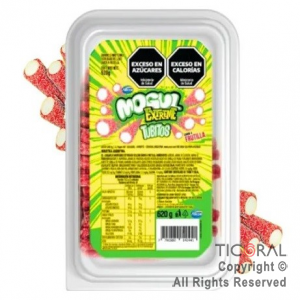 MOGUL EXTREME TUBITOS FRUTILLA 620 GR x 1