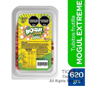 MOGUL EXTREME TUBITOS FRUTILLA 620 GR