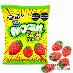MOGUL FRUTILLAS EXTREME ACIDO DULCE X 500 GR