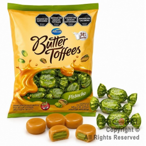 CARAMELO BUTTER TOFFEES RELLENO PISTACHO X 648 GR