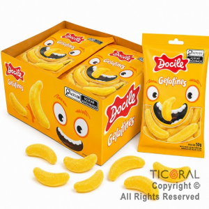 GELATINES MINI BANANA 180 GR (12 UNIDADES X 15 GR C/U)