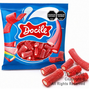 STICK BITE SIZE FRUTILLA ACIDA TUBITOS 500 GR