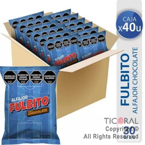 ALFAJOR FULBITO CHOCOLATE X 40 UNIDADES x 1