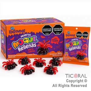 GOMITAS MOGUL ARA�AS RELLENAS (PINTA LENGUA) 30 GRS c/u X 12 UNIDADES (360 GR)
