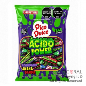 CARAMELOS PICO DULCE MASTICABLES ACIDO POWER X 500 GR