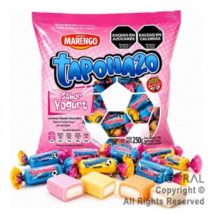CARAMELOS TAPONAZO MASTICABLES YOGURT (100 UNIDADES) 250 GR