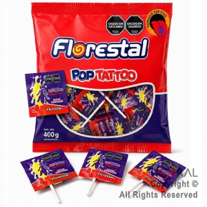 CHUPETIN POP TATTOO INSECTOS (PINTA LA LENGUA) X 400 GR