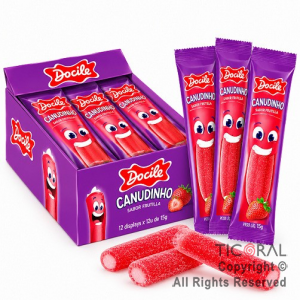 GOMA STICK FRUTILLA (PACK 12X 15GR) DOCILE