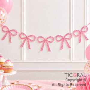 GUIRNALDA MO�OS CALADOS CON GLITTER ROSA (U2512-02)