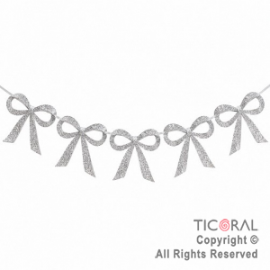 GUIRNALDA MO�OS CALADOS CON GLITTER PLATA (U2512-02)