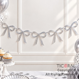 GUIRNALDA MO�OS CALADOS CON GLITTER PLATA (U2512-02)