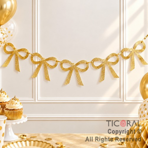 GUIRNALDA MO�OS CALADOS CON GLITTER ORO (U2512-02)