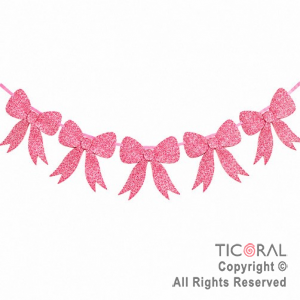 GUIRNALDA MO�OS CON GLITTER ROSA (U2512-01)
