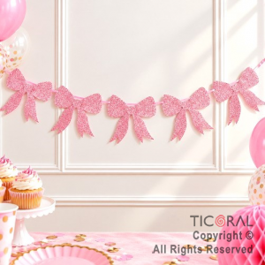 GUIRNALDA MO�OS CON GLITTER ROSA (U2512-01)