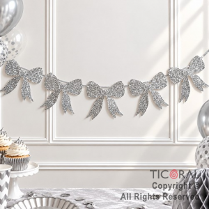 GUIRNALDA MO�OS CON GLITTER PLATA (U2512-01)