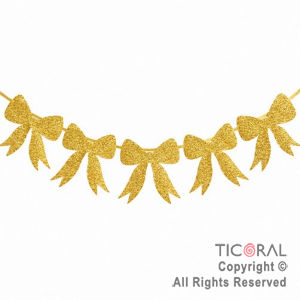 GUIRNALDA MO�OS CON GLITTER ORO (U2512-01)
