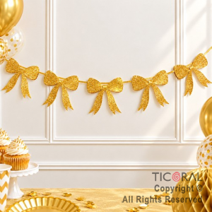 GUIRNALDA MO�OS CON GLITTER ORO (U2512-01)