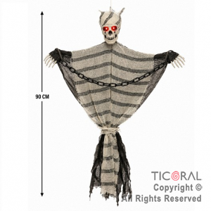 ADORNO COLGANTE PRISIONERO CON LUZ Y SONIDO 90 CM (U2603-104) HALLOWEEN