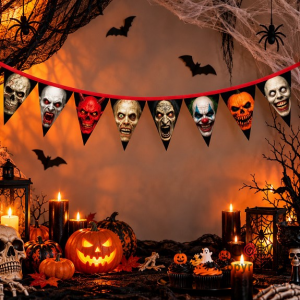 BANDERIN HALLOWEEN ROSTROS