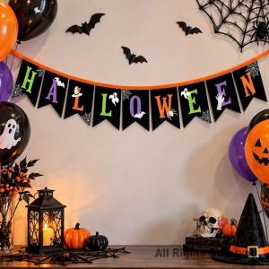 BANDERIN HALLOWEEN LETRAS FLUO