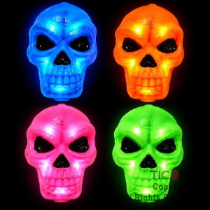 CALAVERA CON LUZ COLORES SURTIDOS X 2