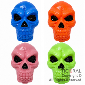 CALAVERA CON LUZ COLORES SURTIDOS X 2