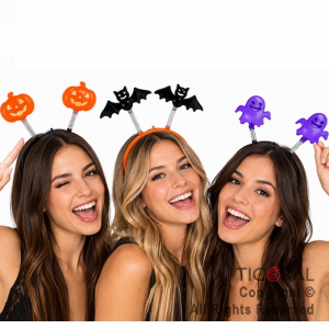 VINCHA RESORTE HALLOWEEN X 6 UNIDADES