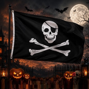 BANDERA PIRATA JELLY ROGER 90 CM X 150 CM HALLOWEEN