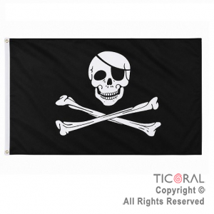 BANDERA PIRATA JELLY ROGER 90 CM X 150 CM HALLOWEEN