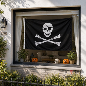 BANDERA PIRATA JELLY ROGER 90 CM X 150 CM HALLOWEEN
