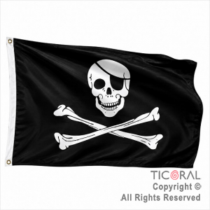 BANDERA PIRATA JELLY ROGER 90 CM X 150 CM HALLOWEEN
