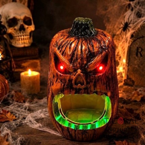 CALABAZA DE TERROR CON MOVIMIENTO DE DIENTES SONIDO Y LUZ (HDA-1001)