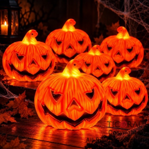 CALABAZA CON LUZ HALLOWEEN