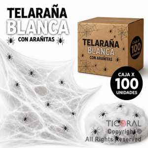 TELARA�A BLANCA CON ARA�ITAS (CAJA X 100 UNIDADES)