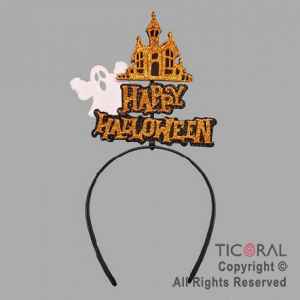 VINCHA HAPPY HALLOWEEN CASTILLO FANTASMA x 1