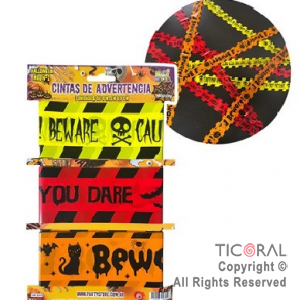 CINTAS DE ADVERTENCIA HALLOWEEN (PACK X 3 UNID)