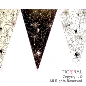 BANDERIN TELARA�A GRANDE TRIANGULAR HALLOWEEN x 1