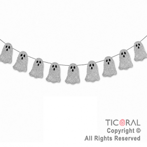 GUIRNALDA FANTASMA GIBRE PLATA HALLOWEEN (10671)