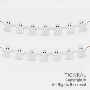 GUIRNALDA FANTASMA BLANCO HALLOWEEN (10673)